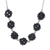 Hematite pendant necklace, 'Gleaming Clusters' - Sterling Silver Hematite Cluster Pendant Necklace from Peru thumbail