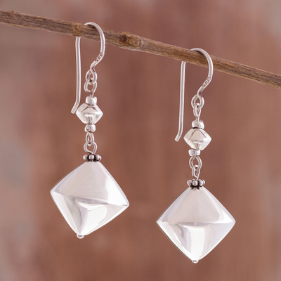 Sterling silver dangle earrings, Modern Pendulum