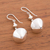 Sterling silver dangle earrings, 'Modern Pendulum' - Modern High-Polish Sterling Silver Dangle Earrings from Peru (image 2b) thumbail
