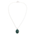 Chrysocolla pendant necklace, 'Lovely Lagoon' - Oval Chrysocolla Set in Sterling Silver Pendant Necklace (image 2d) thumbail