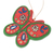 Ceramic ornaments, 'Stars and Butterflies' (set of 5) - Hand-Painted Ceramic Star and Butterfly Ornaments (Set of 5) (image 2b) thumbail