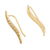 Gold plated sterling silver drop earrings, 'Gleaming Wave' - 18K Gold Plated Sterling Silver Gentle Arc Drop Earrings