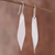 Sterling silver dangle earrings, 'Curved Wings' - Curved Sterling Silver Dangle Earrings from Peru