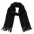 100% alpaca scarf, 'Andean Delight in Black' - 100% Alpaca Wrap Scarf in Solid Black from Peru (image 2f) thumbail