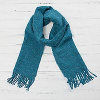 Featured review for 100% alpaca scarf, Andean Delight in Teal