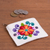 Alpaca blend coin purse, 'Floral Keeper in White' - Embroidered Floral White Alpaca Blend Coin Purse (image 2b) thumbail