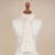 100% alpaca scarf, 'Alabaster Diamonds' - 100% Alpaca Knit Wrap Scarf in Alabaster from Peru (image 2e) thumbail
