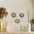 Mini espejos decorativos de pared dorados en bronce (juego de 3) - Mini espejos decorativos dorados en bronce floral (juego de 3)