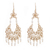 Gold plated cultured pearl filigree chandelier earrings, 'Artisanal Gala' - 24k Gold Plated Cultured Pearl Filigree Chandelier Earrings (image 2a) thumbail