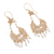 Filigrane Kronleuchter-Ohrringe aus vergoldeten Zuchtperlen - filigrane Kronleuchter-Ohrringe mit 24 Karat vergoldeten Zuchtperlen
