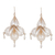 Gold plated cultured pearl filigree chandelier earrings, 'Sunrise Petals' - Gold Plated Cultured Pearl Chandelier Earrings from Peru thumbail