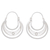 Sterling silver filigree hoop earrings, 'Artisanal Crescent Moons' - Sterling Silver Filigree Hoop Earrings from Peru thumbail