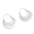 Sterling silver filigree hoop earrings, 'Artisanal Crescent Moons' - Sterling Silver Filigree Hoop Earrings from Peru