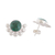 Chrysocolla button earrings, 'Bauble Delight' - Circular Chrysocolla Button Earrings from Peru (image 2c) thumbail