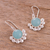 Opal dangle earrings, 'Bauble Delight' - Round Opal Dangle Earrings Crafted in Peru