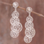 Sterling silver filigree dangle earrings, 'Moonlight Circles' - Circle Motif Sterling Silver Filigree Dangle Earrings (image 2) thumbail