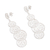 Sterling silver filigree dangle earrings, 'Moonlight Circles' - Circle Motif Sterling Silver Filigree Dangle Earrings (image 2c) thumbail