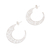 Sterling silver filigree half-hoop earrings, 'Glistening Moons' - Sterling Silver Filigree Half-Hoop Earrings from Peru (image 2c) thumbail