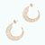 Gold plated sterling silver filigree half-hoop earrings, 'Glistening Moons' - 24k Gold Plated Sterling Silver Filigree Half-Hoop Earrings (image 2c) thumbail