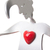 Aluminum sculpture, 'Love Offering' - Aluminum Harlequin Sculpture Offering Red Heart of Love (image 2d) thumbail