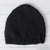 100% alpaca hat, 'Nightfall' - Black Hand Crocheted 100% Alpaca Hat from Peru thumbail