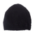 mütze aus 100 % Alpaka - Schwarze handgehäkelte Mütze aus 100 % Alpaka aus Peru