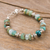 Opal beaded bracelet, 'Andean Green' - Green Opal Beaded Bracelet Crafted in Peru (image 2b) thumbail