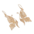 Gold plated sterling silver filigree dangle earrings, 'Regal Butterfly' - 24k Gold Plated Sterling Silver Filigree Butterfly Earrings (image 2c) thumbail