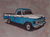 'By the Road' (2018) - Signed Painting of a Blue Pickup Truck from Peru (2018) thumbail
