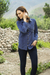 Chambray blouse, 'Lily of The Incas' - Lily of The Incas Button-Front Chambray Blue Blouse (image 2b) thumbail