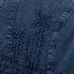 Chambray blouse, 'Lily of The Incas' - Lily of The Incas Button-Front Chambray Blue Blouse