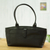Leather handle handbag, 'Black Chic' - Handcrafted Black Leather Handle Handbag from Peru thumbail