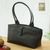 Leather handle handbag, 'Black Chic' - Handcrafted Black Leather Handle Handbag from Peru (image 2b) thumbail