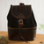 Leather and suede backpack, 'Mountain Journey' - Leather and Suede Backpack Crafted in Peru (image 2) thumbail