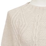 Alpaca blend poncho, 'Ivory Diamonds' - Knit Alpaca Blend Poncho in Ivory from Peru
