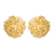 Gold plated sterling silver stud earrings, 'Golden Nests' - 18k Gold Plated Sterling Silver Stud Earrings from Peru