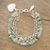 Opal beaded bracelet, 'Elegant Love' - Heart Charm Opal Beaded Bracelet from Peru (image 2) thumbail