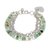 Opal beaded bracelet, 'Elegant Love' - Heart Charm Opal Beaded Bracelet from Peru thumbail