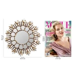 Wood wall accent mirror, 'King of Light' - Artisan Crafted Wood Wall Accent Mirror