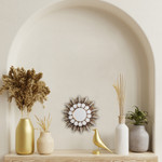 Bronze gilded wood wall mirror, 'Golden Empire' - Handcrafted Bronze Gilded Wood Wall Mirror from Peru