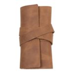 Leather cable case, 'Rugged Modernity' - Handmade Leather Cable Case from Peru