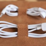 Leather cable case, 'Rugged Modernity' - Handmade Leather Cable Case from Peru