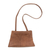 Leather shoulder bag, 'Stylish Sepia' - Handmade Leather Shoulder Bag in Sepia from Peru (image 2d) thumbail