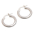Sterling silver hoop earrings, 'Classic Gleam' - Sandblasted Sterling Silver Hoop Earrings from Peru (image 2c) thumbail