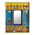 Wood retablo wall mirror, 'Children at Play' - Hand-Painted Wood Retablo Wall Mirror Crafted in Peru (image 2a) thumbail