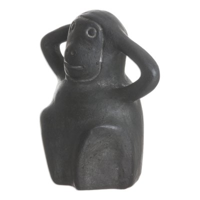 Escultura de cerámica - Réplica de escultura de mono de cerámica Chavin de Perú