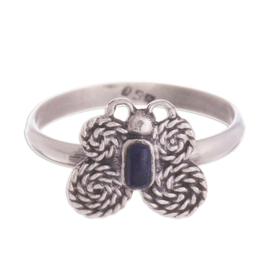 Lapis Lazuli Butterfly Cocktail Ring from Peru
