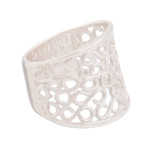 Sterling silver band ring, 'Vintage Infinity' - Infinity Pattern Sterling Silver Band Ring from Peru