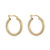 Gold plated sterling silver hoop earrings, 'Classic Sheen' - 18k Gold Plated Sterling Silver Hoop Earrings from Peru