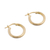 Gold plated sterling silver hoop earrings, 'Classic Sheen' - 18k Gold Plated Sterling Silver Hoop Earrings from Peru (image 2c) thumbail